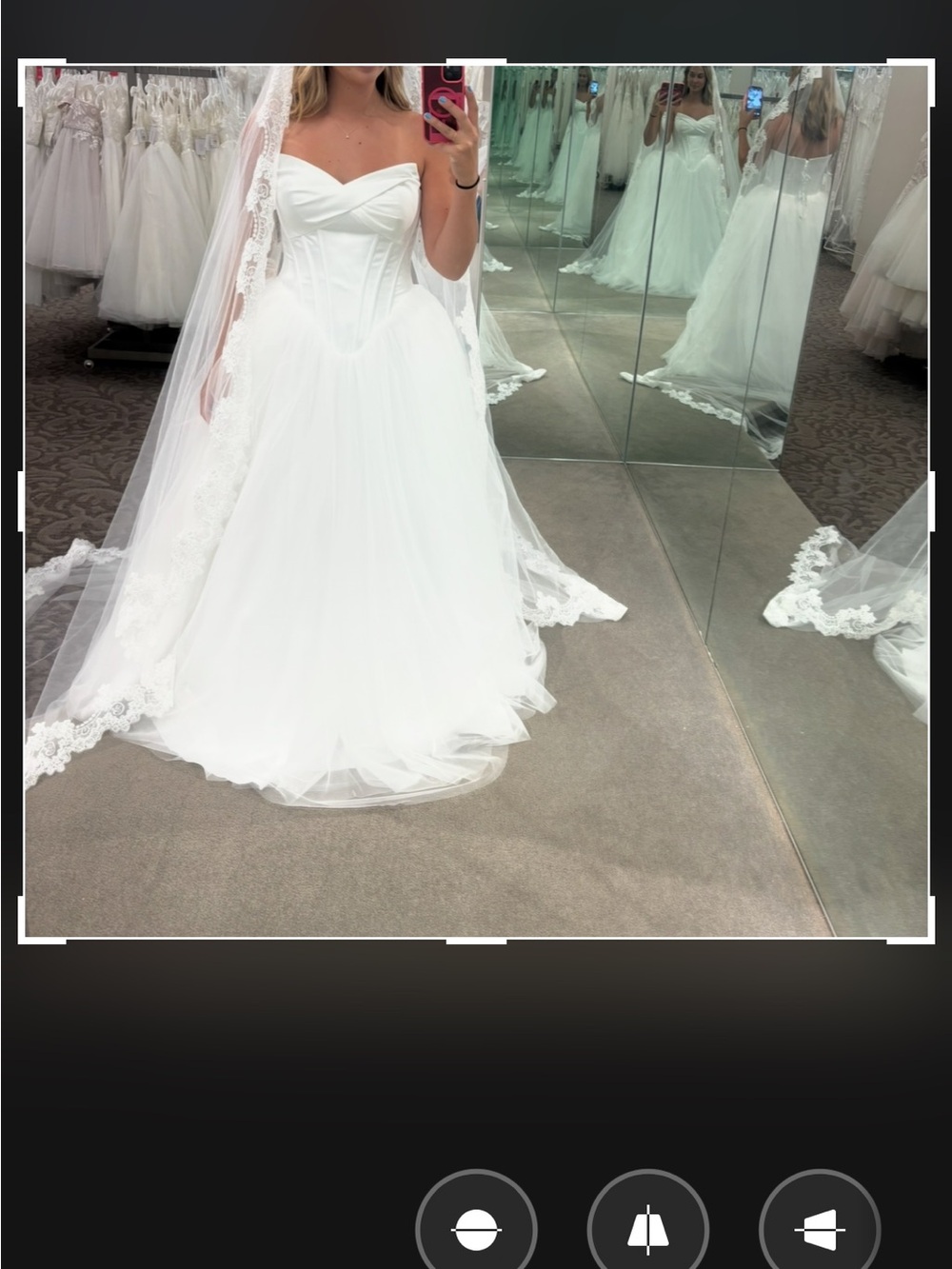 Strapless White Bridal Ballgown Dress